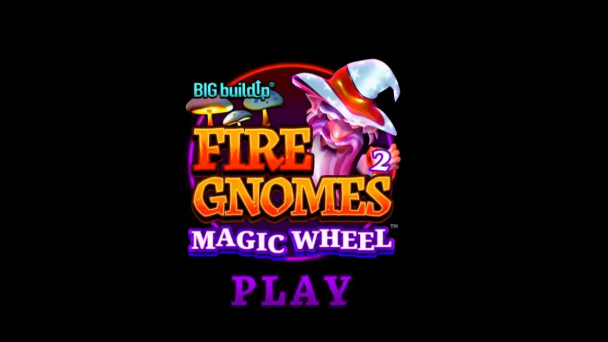 Tampilan visual slot Fire Gnomes 2 Magic Wheel dengan tema jamur dan gnome.